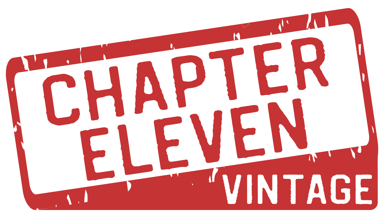 Chapter Eleven Vintage Logo, red and white