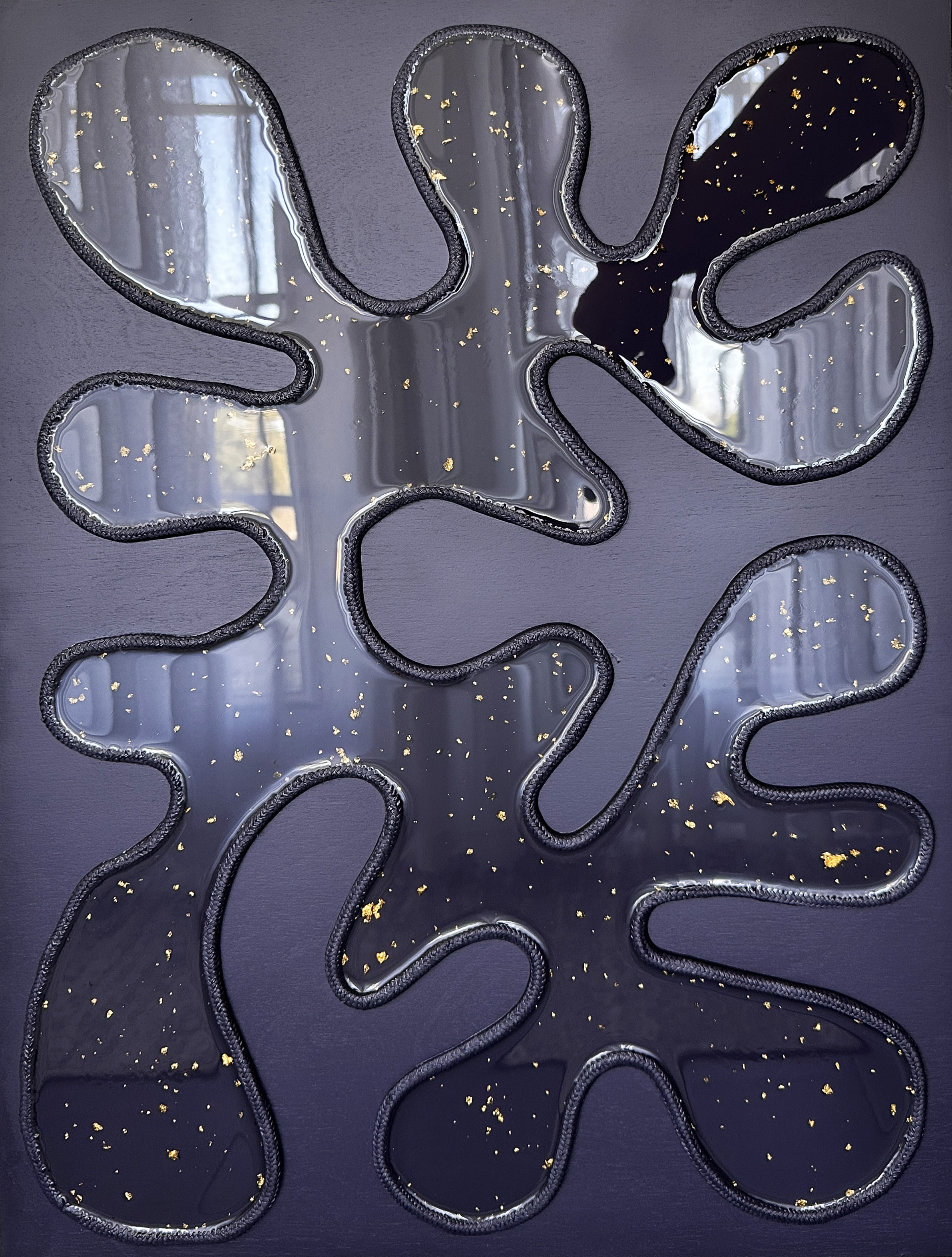 Pulse Deep Purple 18x24 art by Gina Tyquiengco