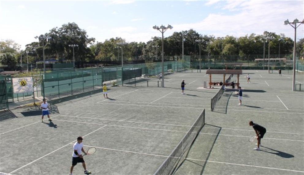 People playing tennis