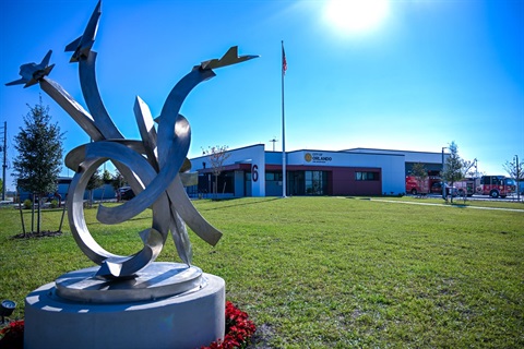 The front entrance of Fire Station 6 – In the Air or on the Ground