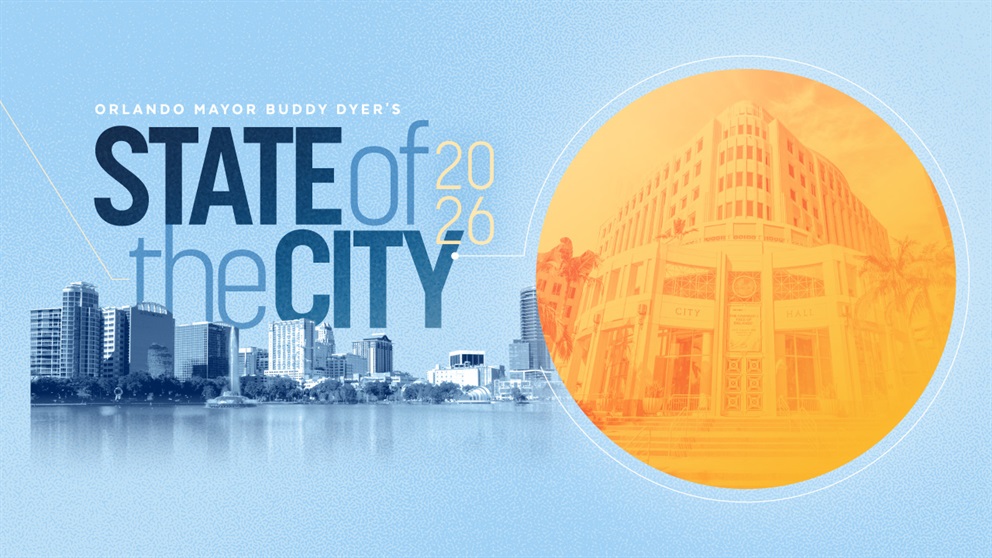 stylized graphic invite for State of the City
