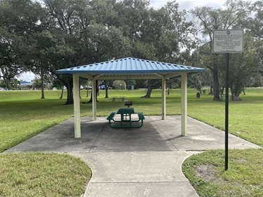 Photo of a small pavilion at the Hankins Park Neighborhood Center.