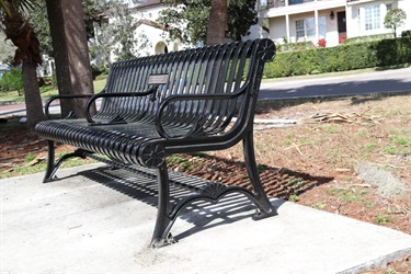 Example of a park bench dedication