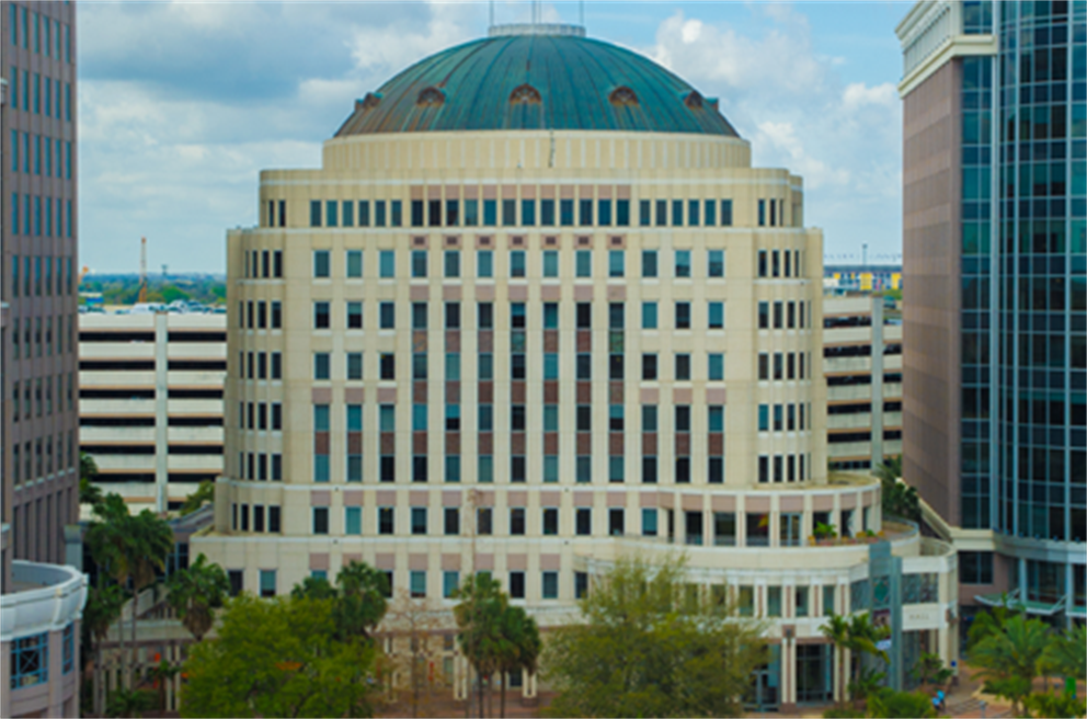 Exterior of City Hall building in downtown Orlando