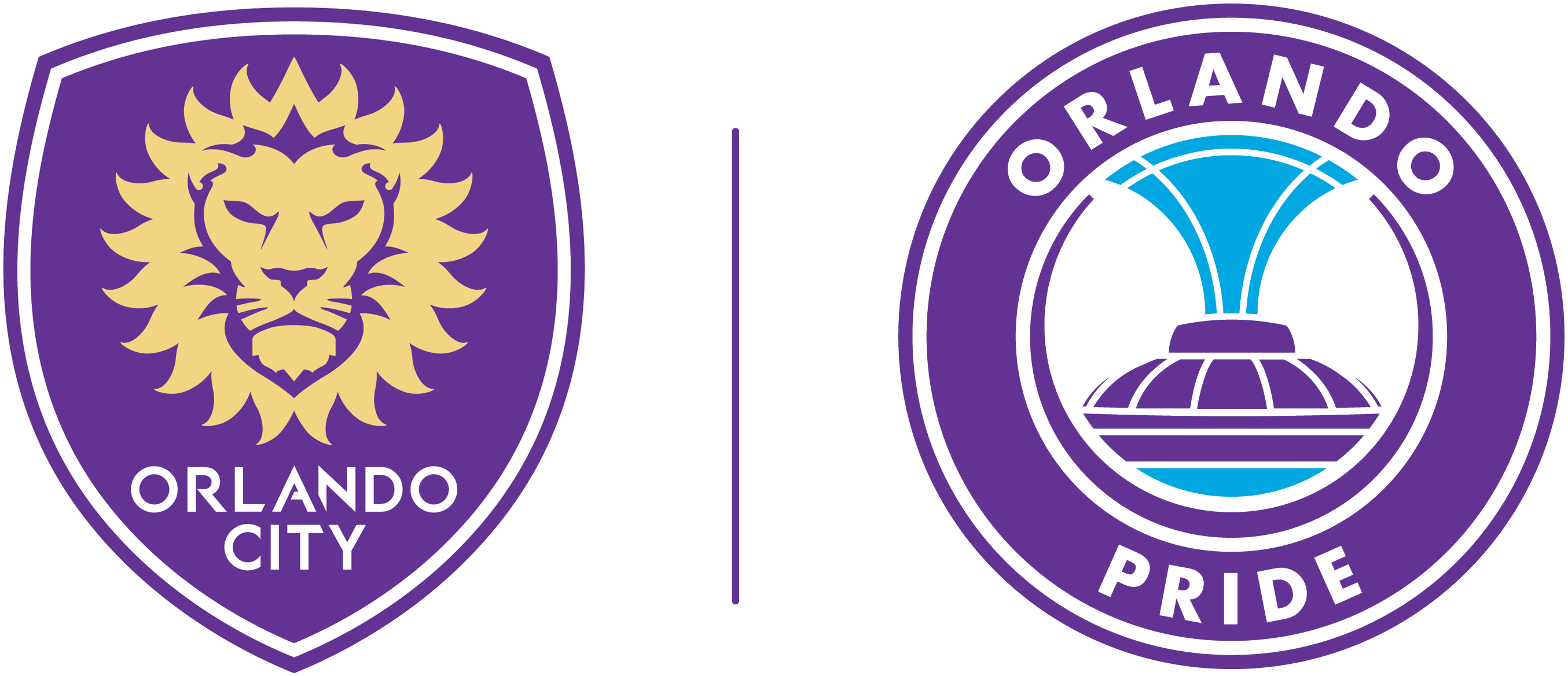 Orlando City logo and Orlando Pride logo
