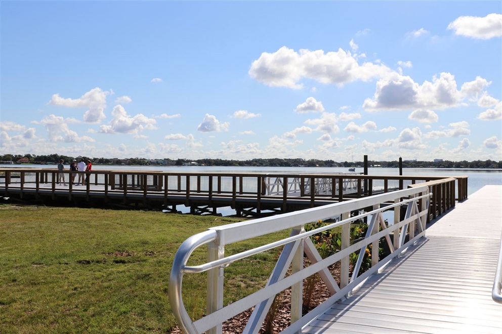 A view of the lake from the dock at Lake Fairview Park